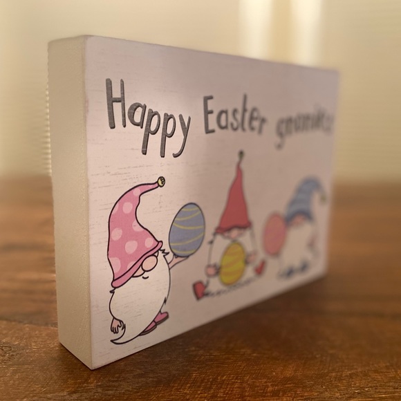 Easter Gnome Wood Sign, Happy Easter Gnomies, Easter Tier Tray or Wall Decor - Picture 7 of 16